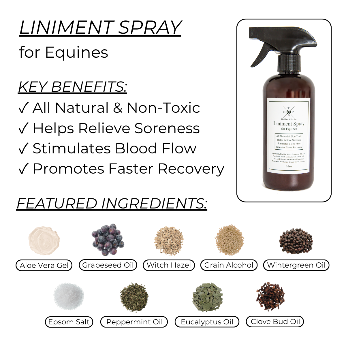 Liniment Spray for Horses