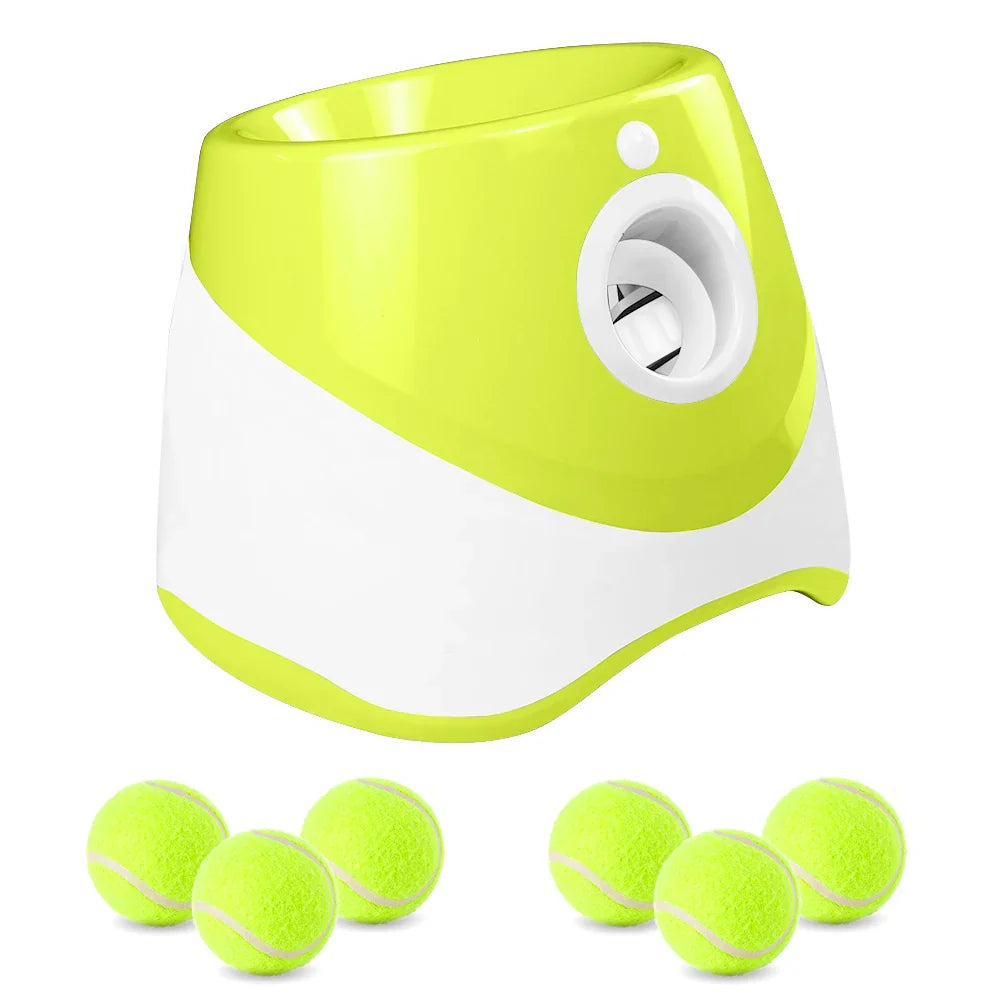 Automatic Dog Tennis Ball Launcher – Rechargeable Interactive Ball Throwing Machine for Small & Medium Dogs